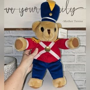 Vintage Soldier 18" Teddy Bear Plush Stuffed Animal Golden Bear Co Christmas
